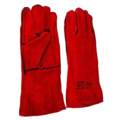 Kaynakcı Eldiveni Kırmızı 14''