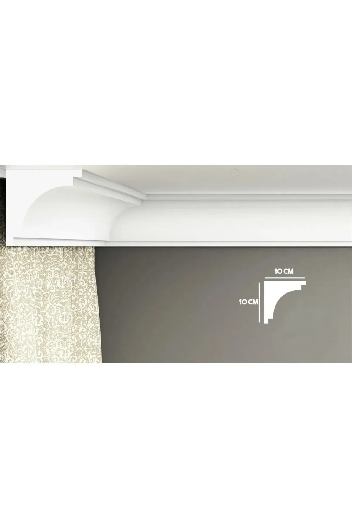 Süsköşe Hazır Korniş Önü Strafor Kartonpiyer Klk-4 10*10cm 1 Adet (2 Metre)